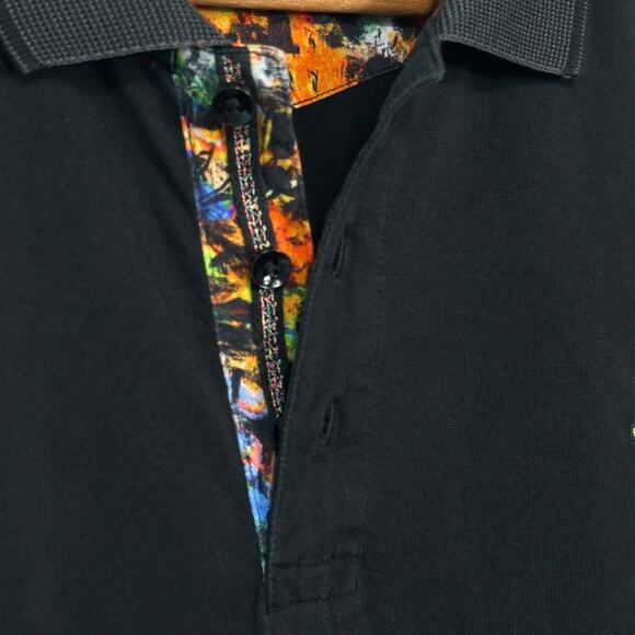 Robert Graham THE PLAYER POLO Shirt Mens Classic Fit Large Embroidered Skull - Picture 6 of 14